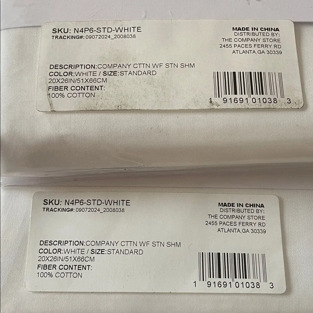 2 The Company Store Classic Smooth Wrinkle-Free Sateen Standard Shams White #1